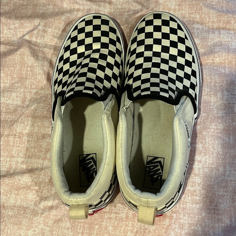 Vans Classic Black and White Checkerboard Slip-Ons
